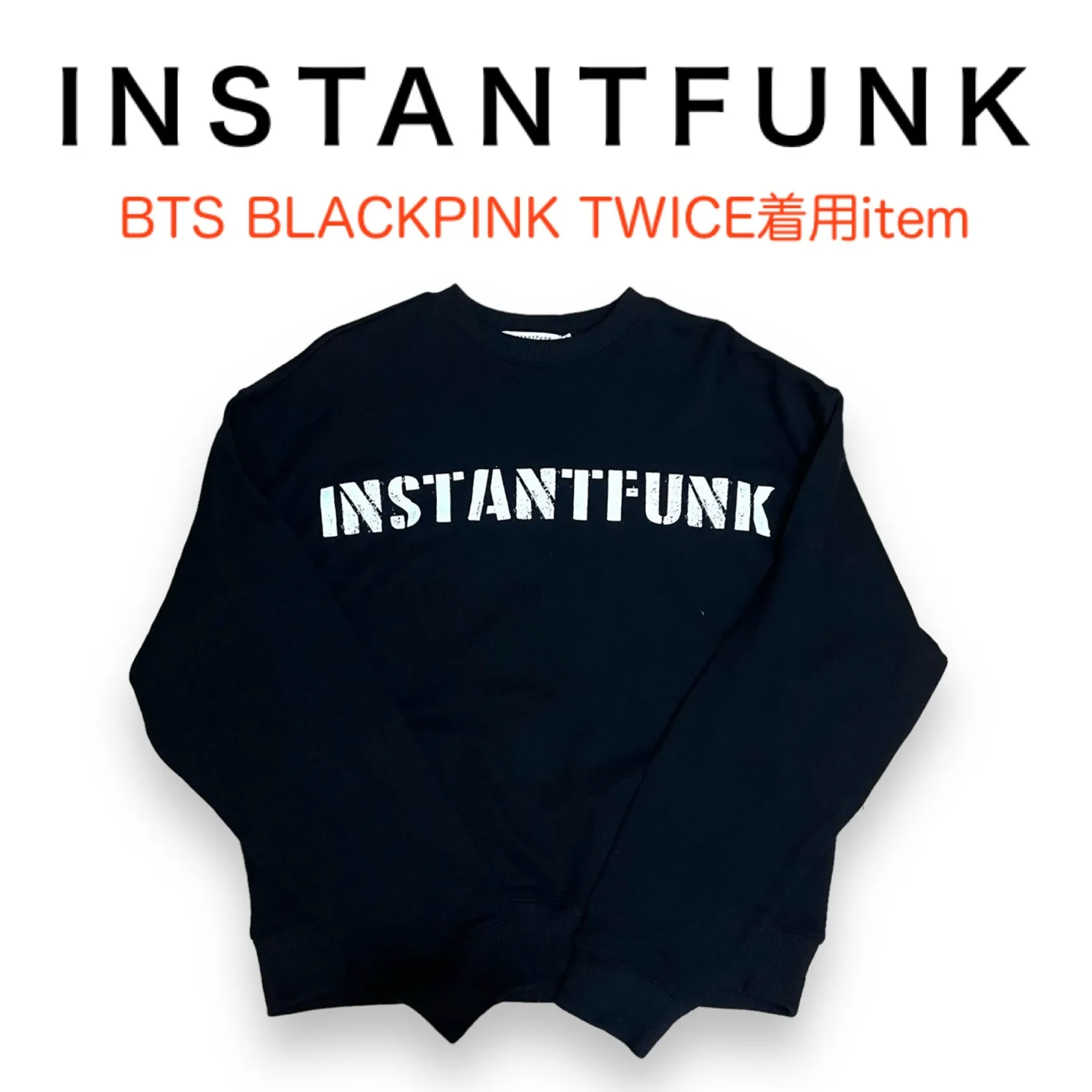 INSTANTFUNK  |Crew Neck Unisex Sweat Street Style Long Sleeves Cotton