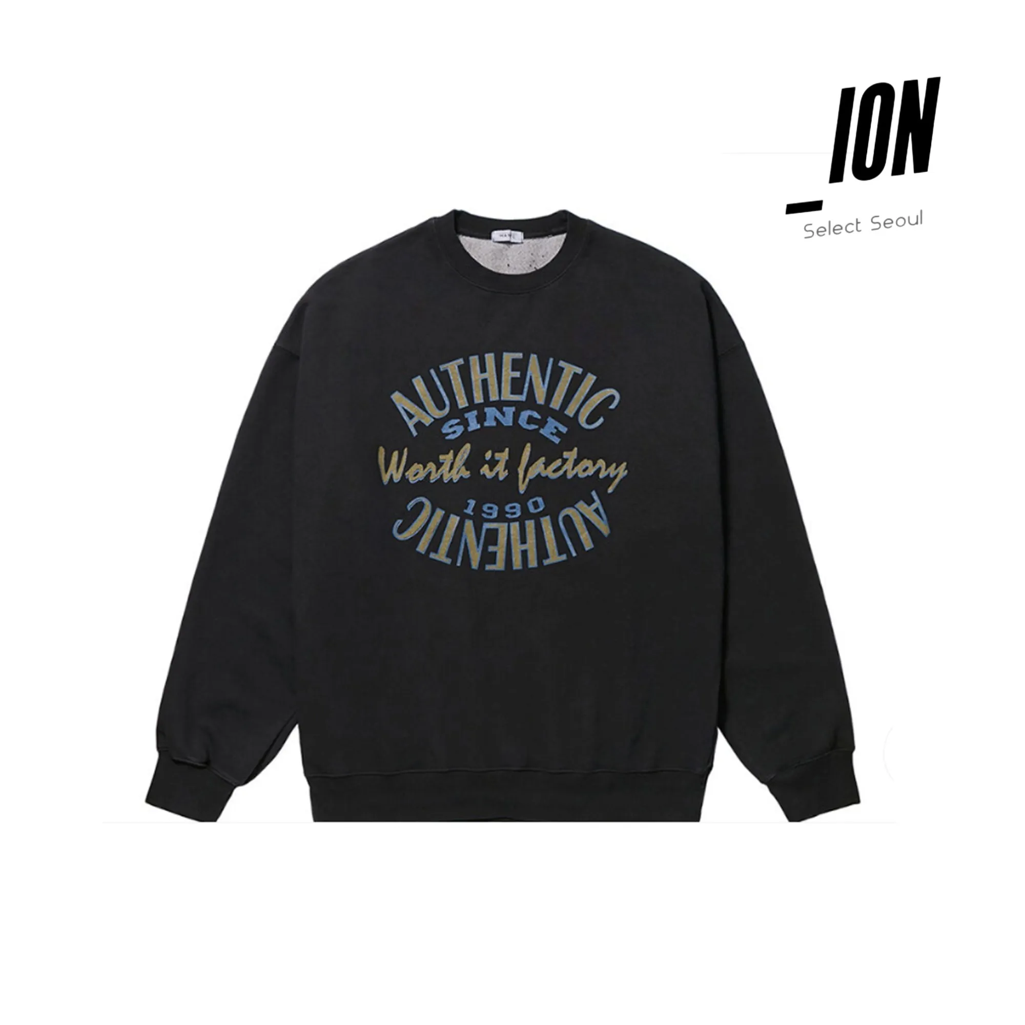 IONSEOUL  |Unisex Street Style Cotton Oversized Logo Sweatshirts