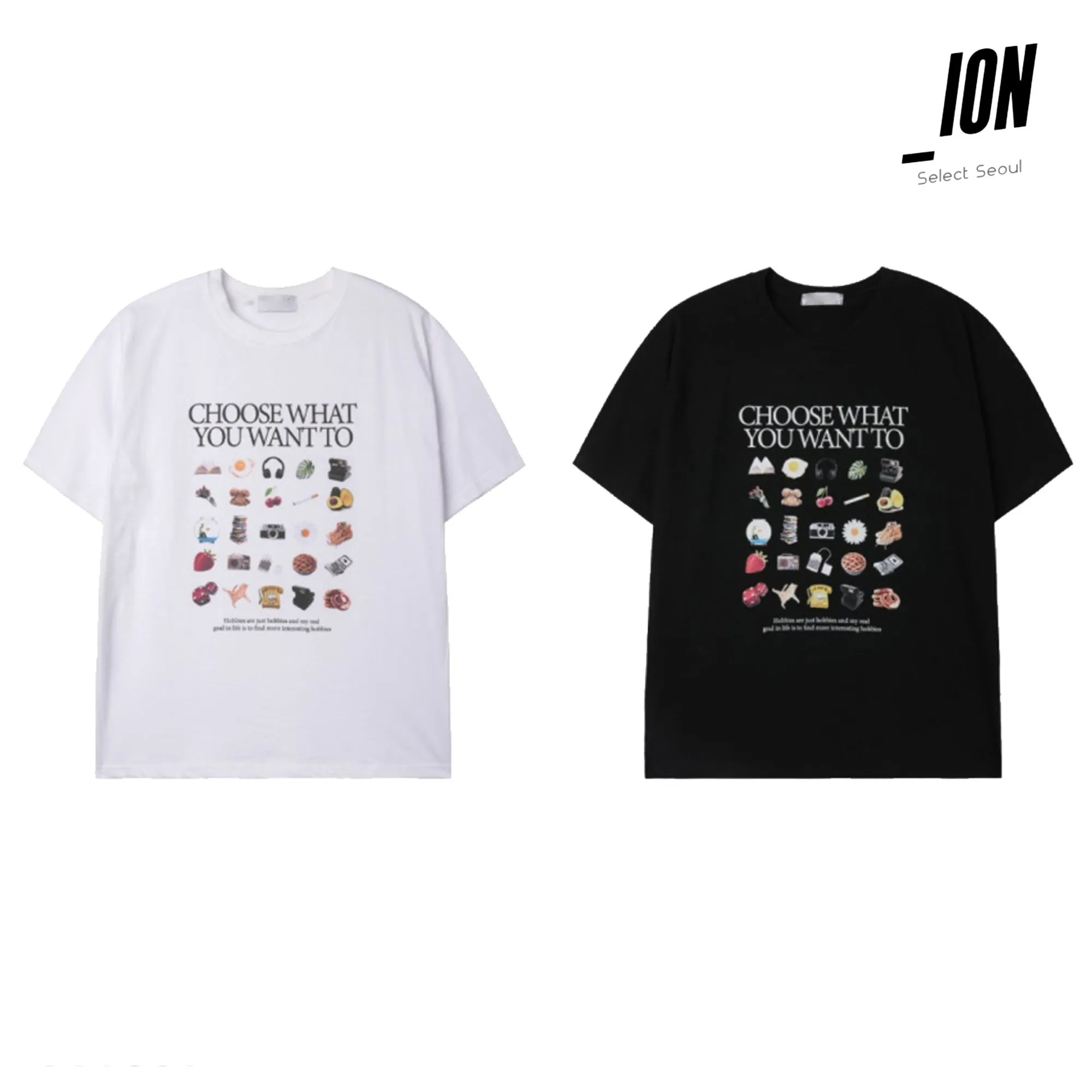 IONSEOUL  |Unisex Street Style Plain Cotton Oversized Logo T-Shirts