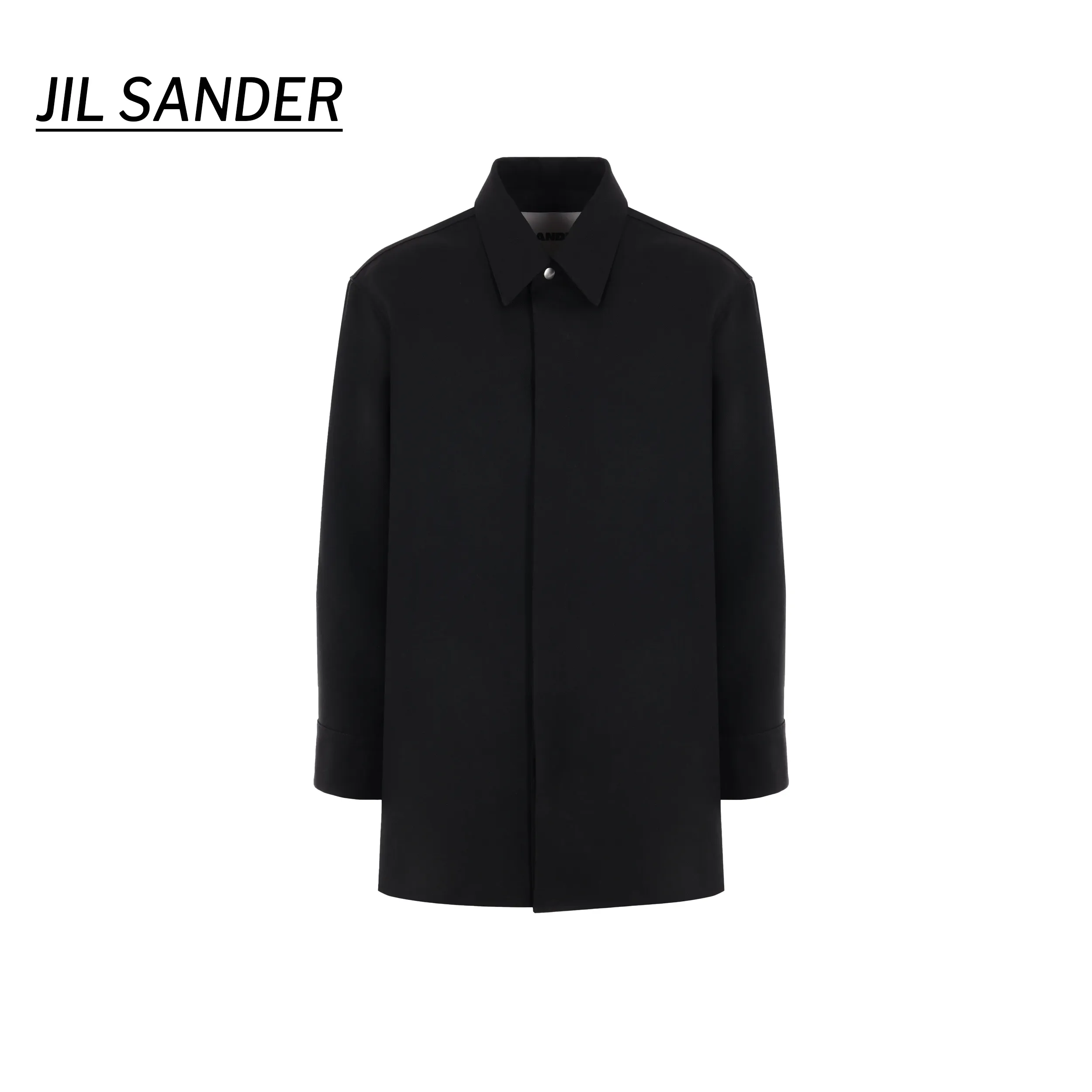 Jil Sander  |Wool Plain Oversized Designers Shirts