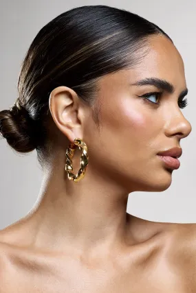 Lucid | Gold Chunky Twist Hoop Earrings