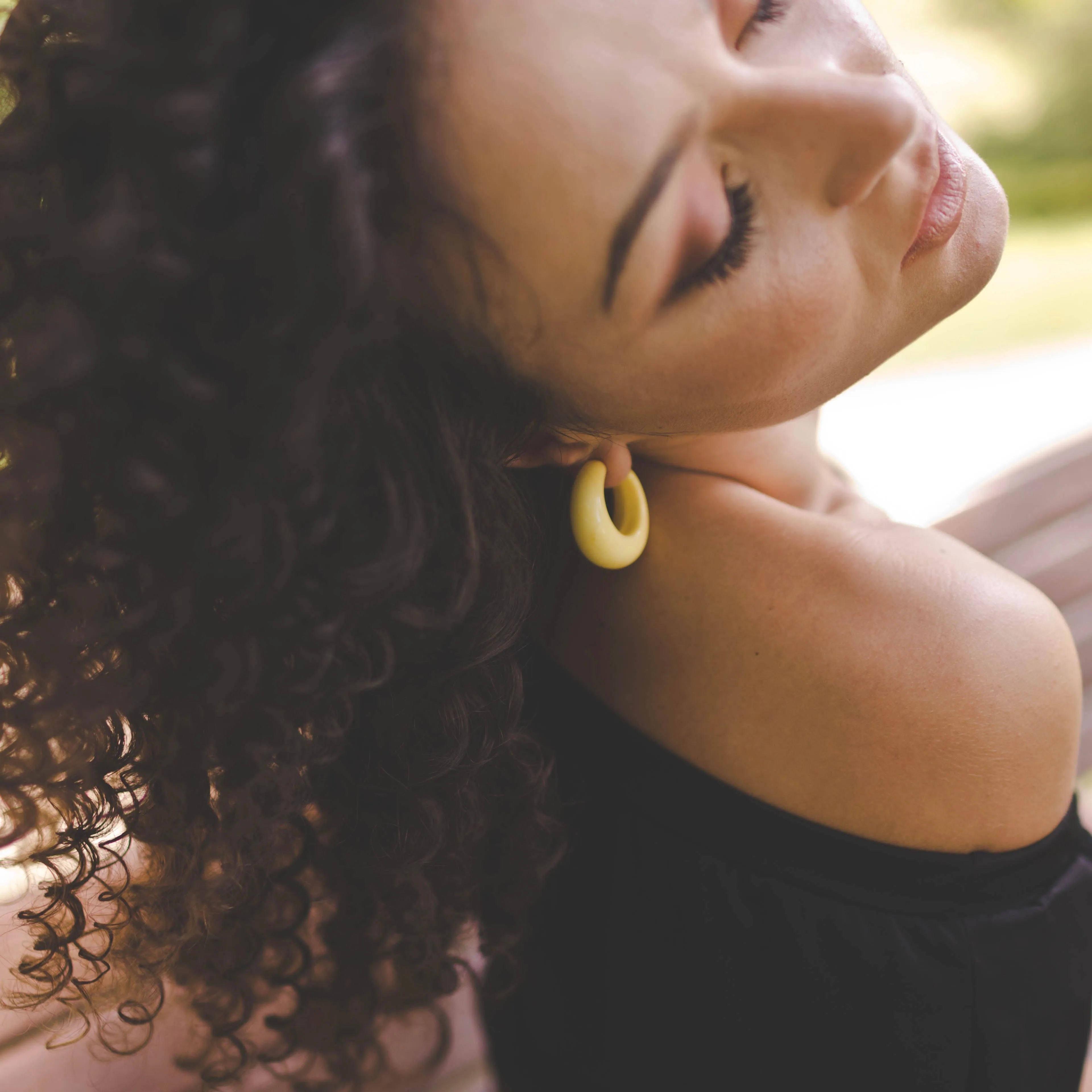 Lucille Lucite Hoop Earrings