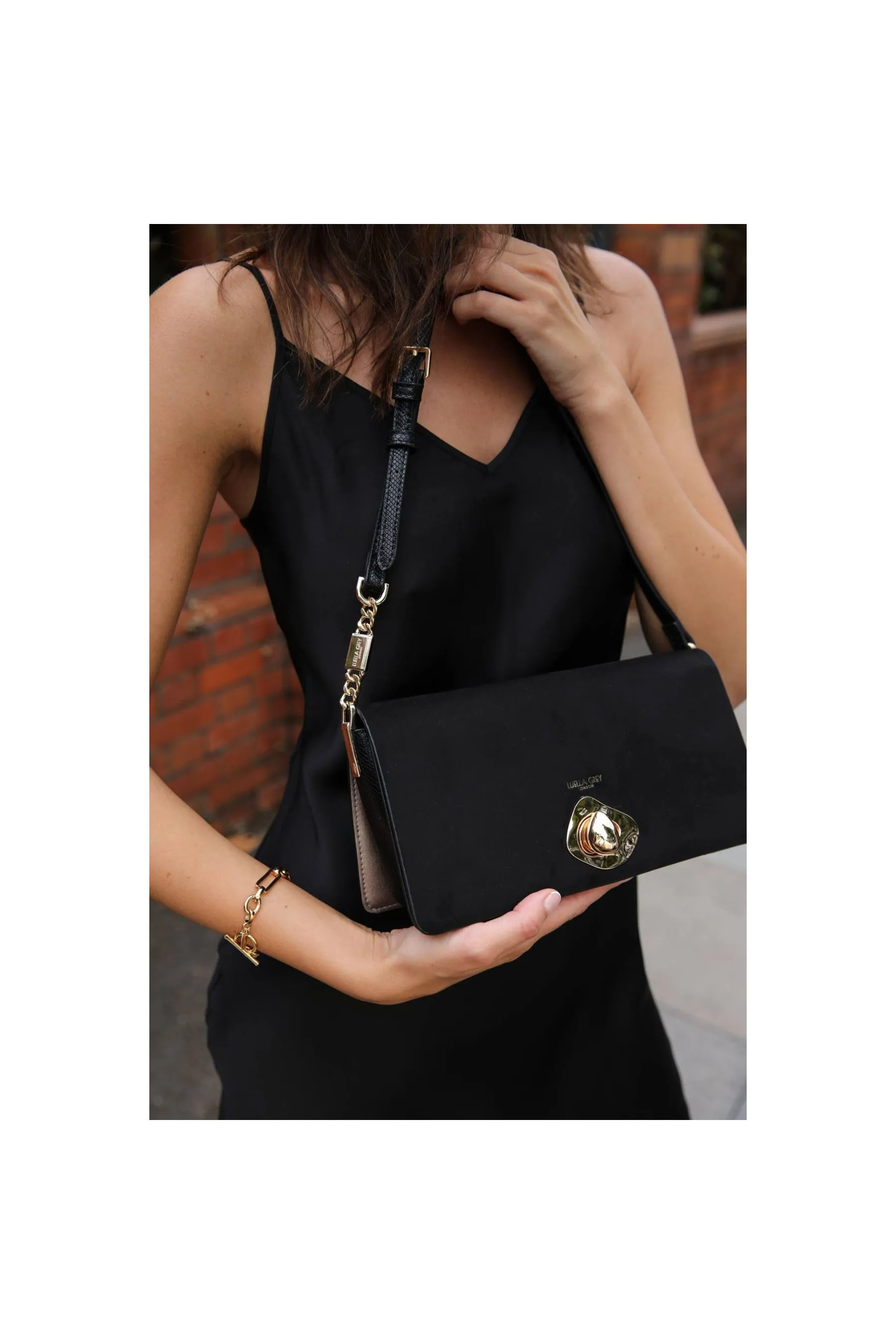 Luella Grey Tiffany Black Women Crossbody Bags