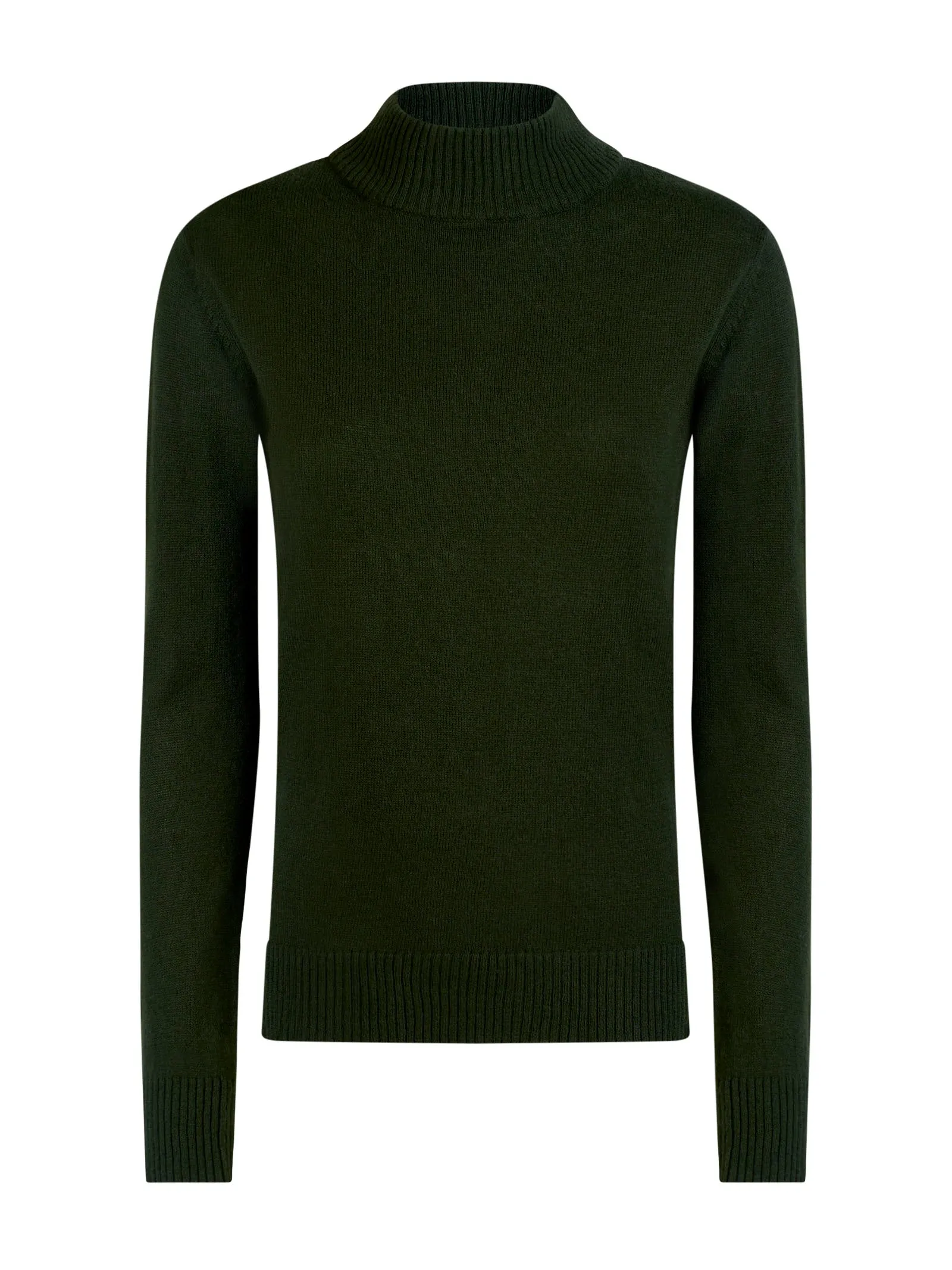 Maglia con collo lupetto in filato Nice Wool - Kombu Green