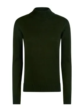 Maglia con collo lupetto in filato Nice Wool - Kombu Green