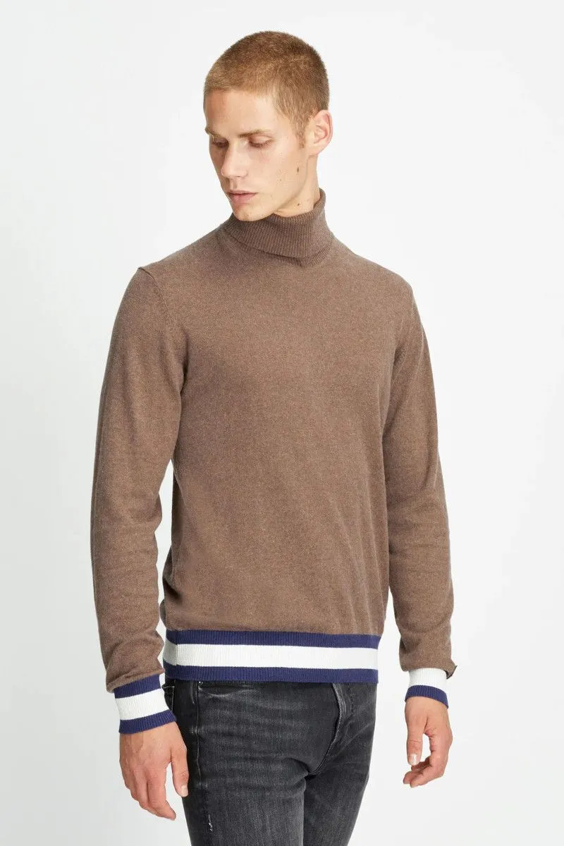 Maglione uomo girocollo in misto cashmere Biscotto