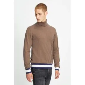 Maglione uomo girocollo in misto cashmere Biscotto