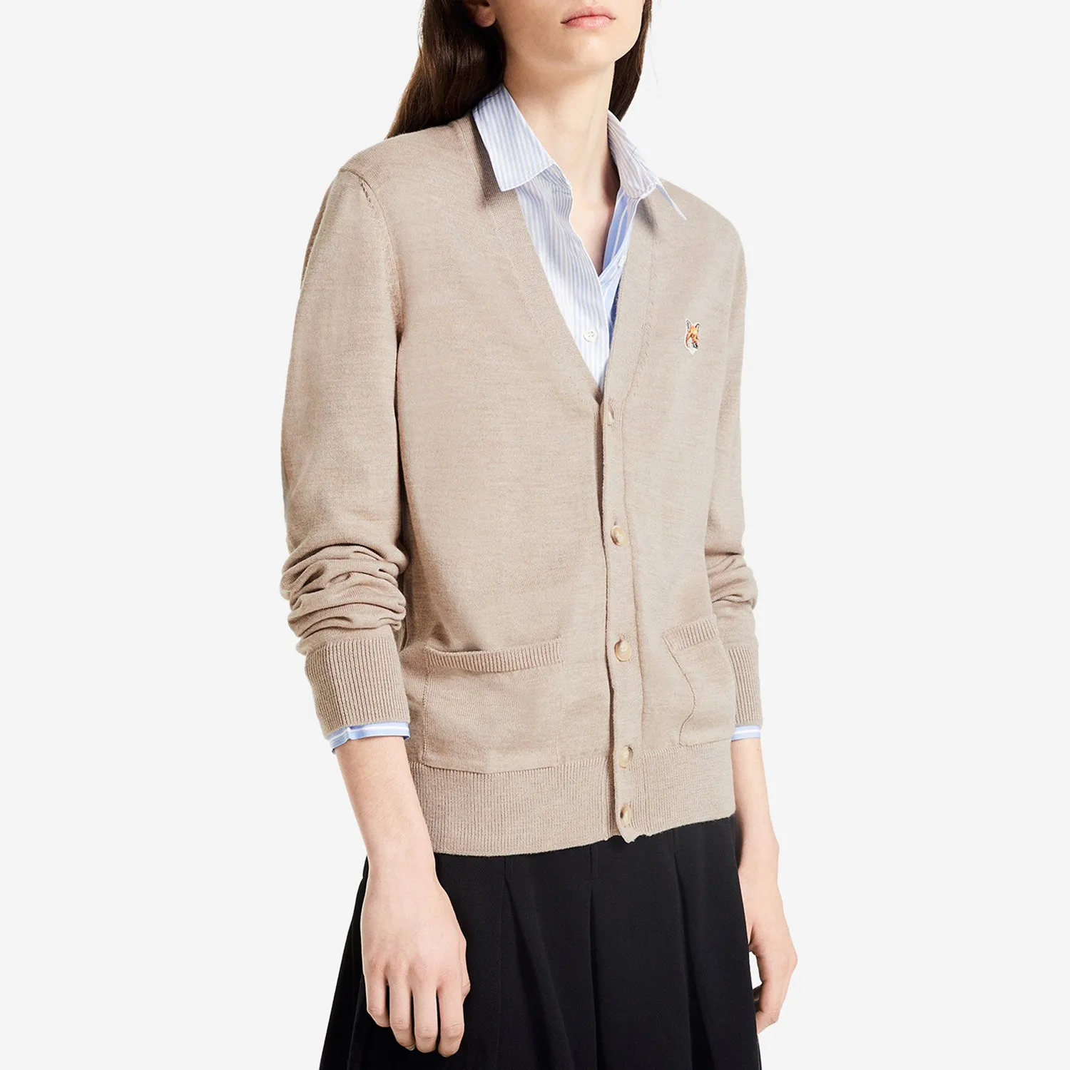 MAISON KITSUNE  |Casual Style Wool Office Style Elegant Style Cardigans