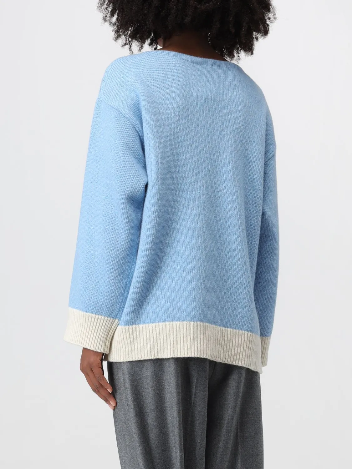 MARNI  |Casual Style Boat Neck Long Sleeves Oversized Logo