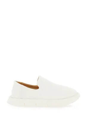 Marsell 'Intagliata' Grained Leather Slip On Shoes   White