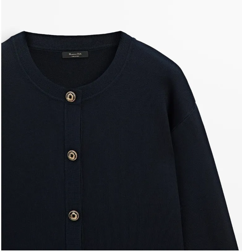 Massimo Dutti  |Casual Style Long Sleeves Plain Elegant Style Cardigans