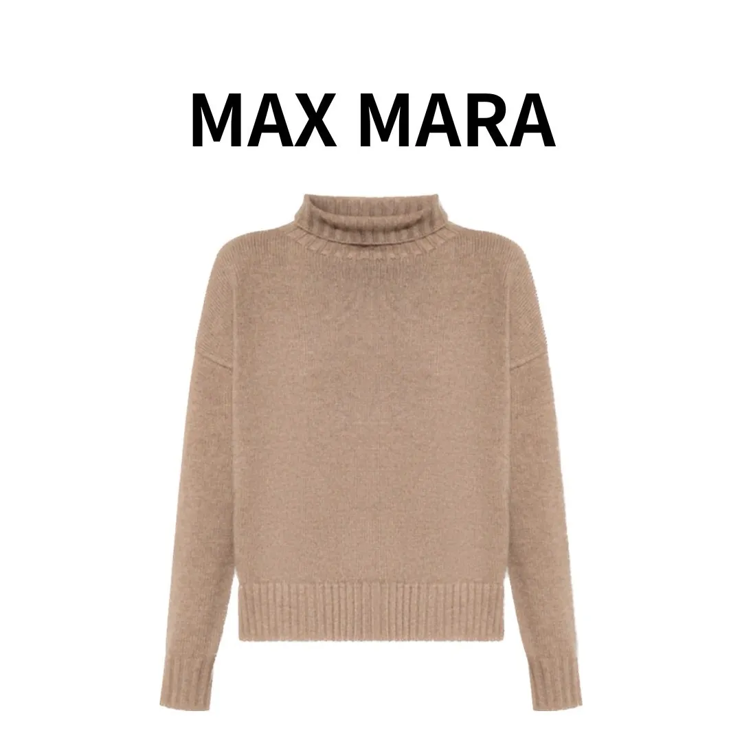 MaxMara  |Casual Style Wool Logo V-neck & Crew neck