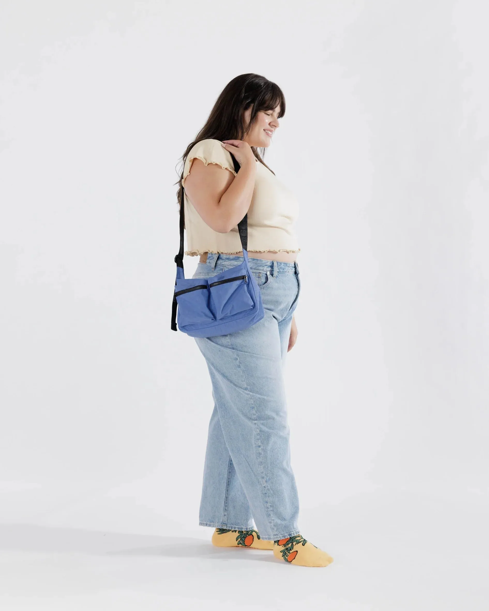 Medium Cargo Crossbody in Pansy Blue