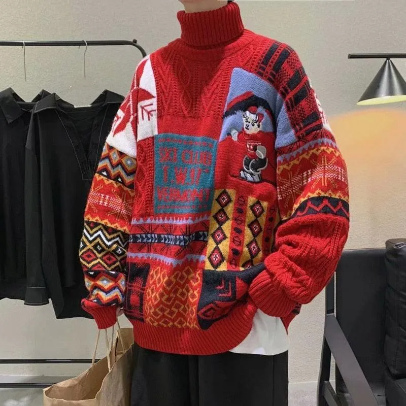 Men's Hip-Hop Turtleneck Sweaters