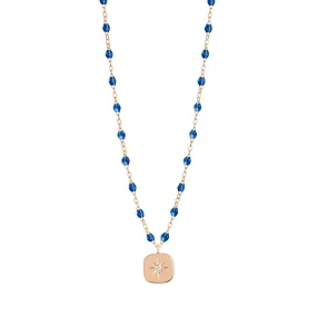 Miss Gigi Sapphire diamond necklace, Rose Gold, 16.5