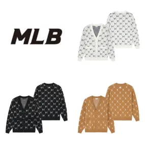 MLB Korea  |Unisex Street Style Long Sleeves Logo Cardigans