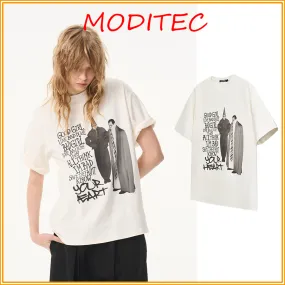 MODITEC  |Crew Neck Unisex Street Style Cotton Short Sleeves Oversized