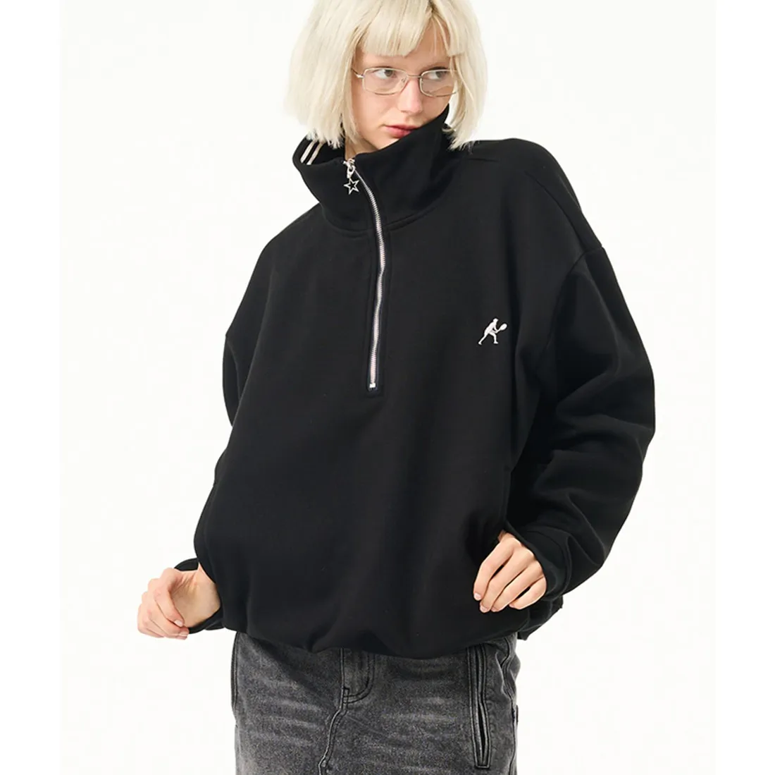 MODITEC  |Unisex Street Style Long Sleeves Plain Oversized Polos