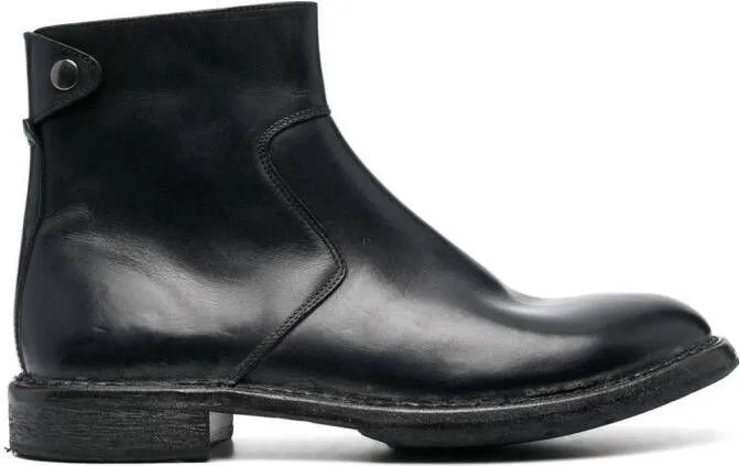 Moma leather ankle boots Black