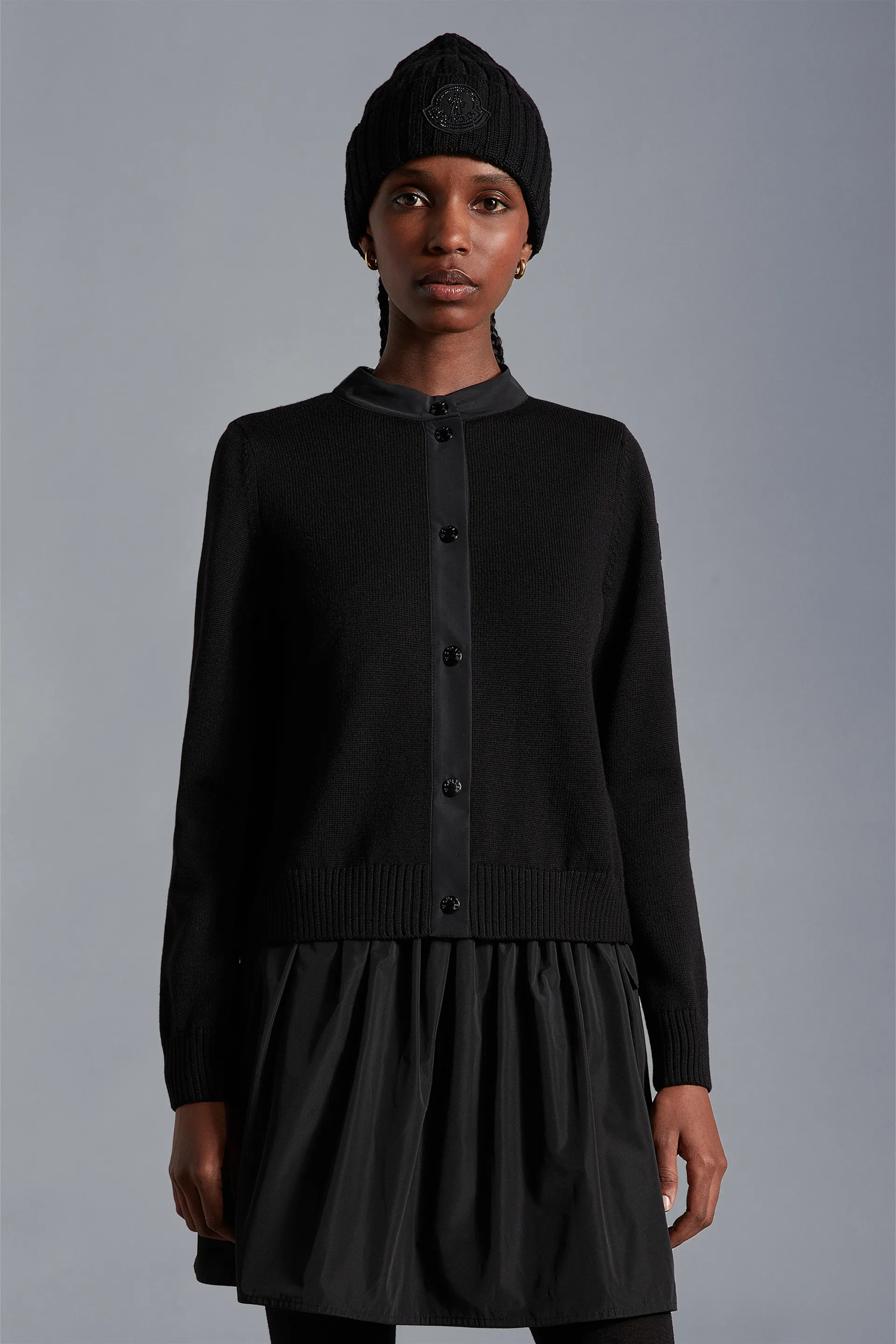 MONCLER  |Casual Style Wool Street Style Long Sleeves Logo Cardigans