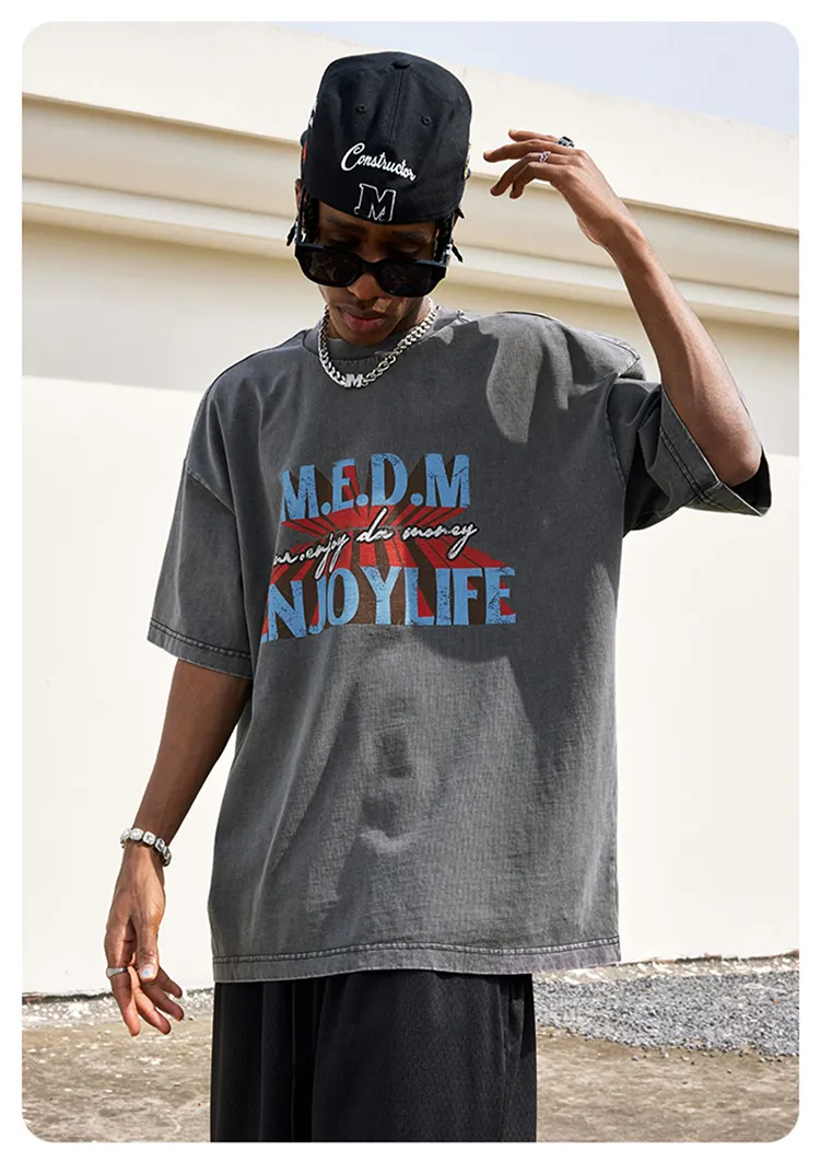 MR. ENJOY DA MONEY  |Crew Neck Unisex Street Style Cotton Short Sleeves Oversized