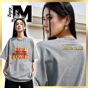 MR. ENJOY DA MONEY  |Crew Neck Unisex Street Style Cotton Short Sleeves Oversized