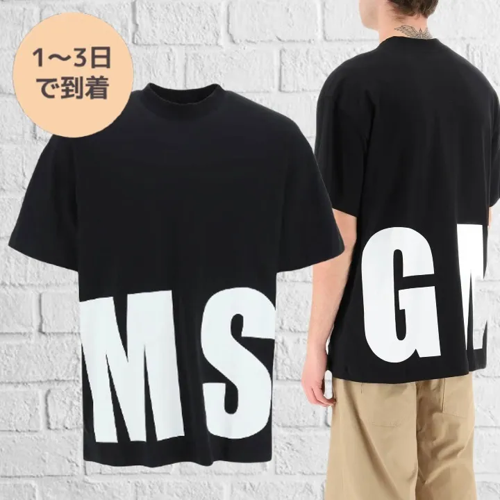 MSGM  |Crew Neck Unisex Street Style Plain Cotton Short Sleeves