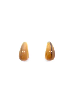 Natural Horn Teardrop Earring