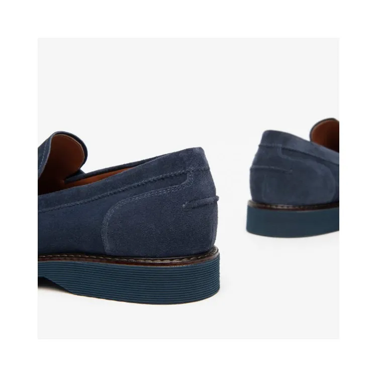 Nero Giardini E400170U 212 Mocassini in Vera Camoscio Blu