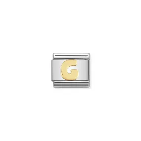 Nomination Composable Classic Link Letter G in 18k gold