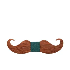 Novelty Style Mustache Old School Fashion Wood Butterfly Bowtie