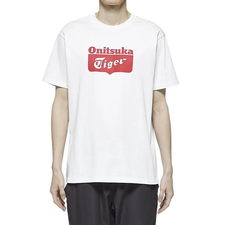 Onitsuka Tiger  |Crew Neck Unisex Street Style Plain Cotton Short Sleeves