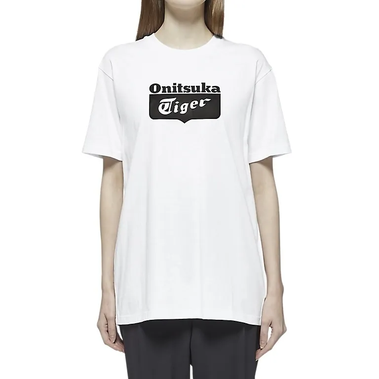 Onitsuka Tiger  |Crew Neck Unisex Street Style Plain Cotton Short Sleeves