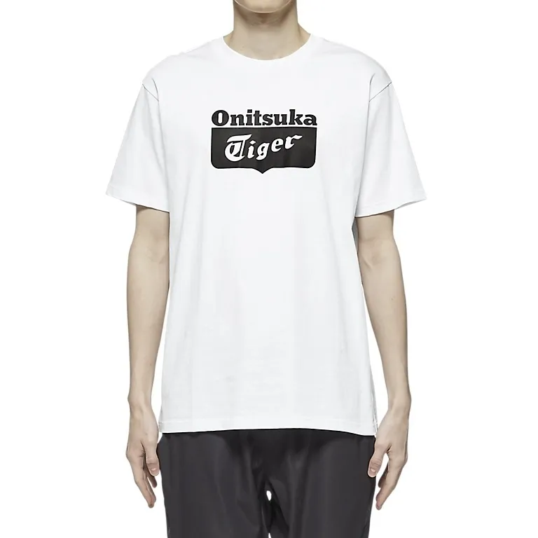 Onitsuka Tiger  |Crew Neck Unisex Street Style Plain Cotton Short Sleeves