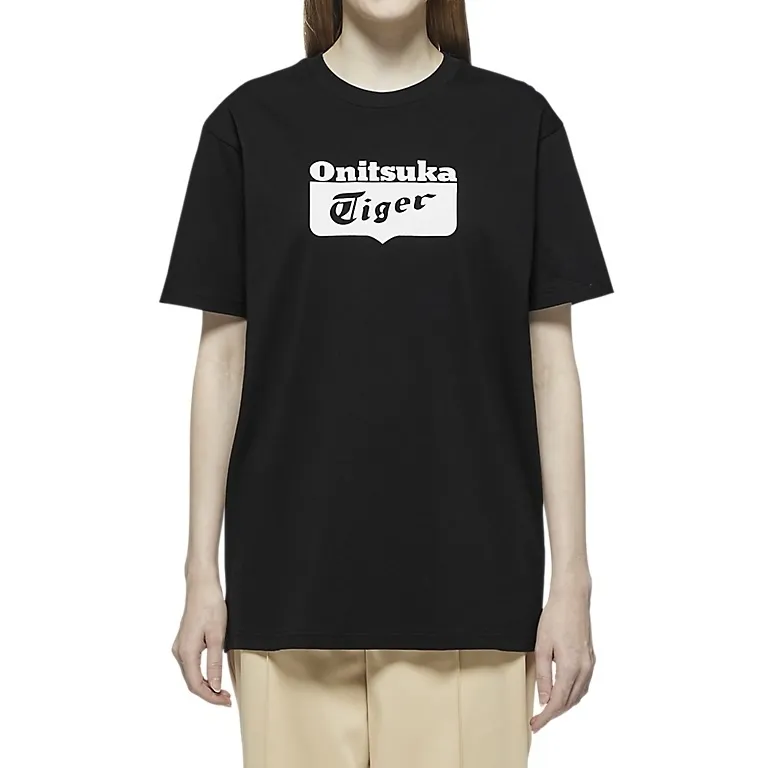 Onitsuka Tiger  |Crew Neck Unisex Street Style Plain Cotton Short Sleeves