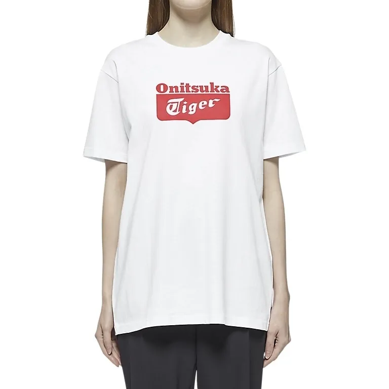 Onitsuka Tiger  |Crew Neck Unisex Street Style Plain Cotton Short Sleeves