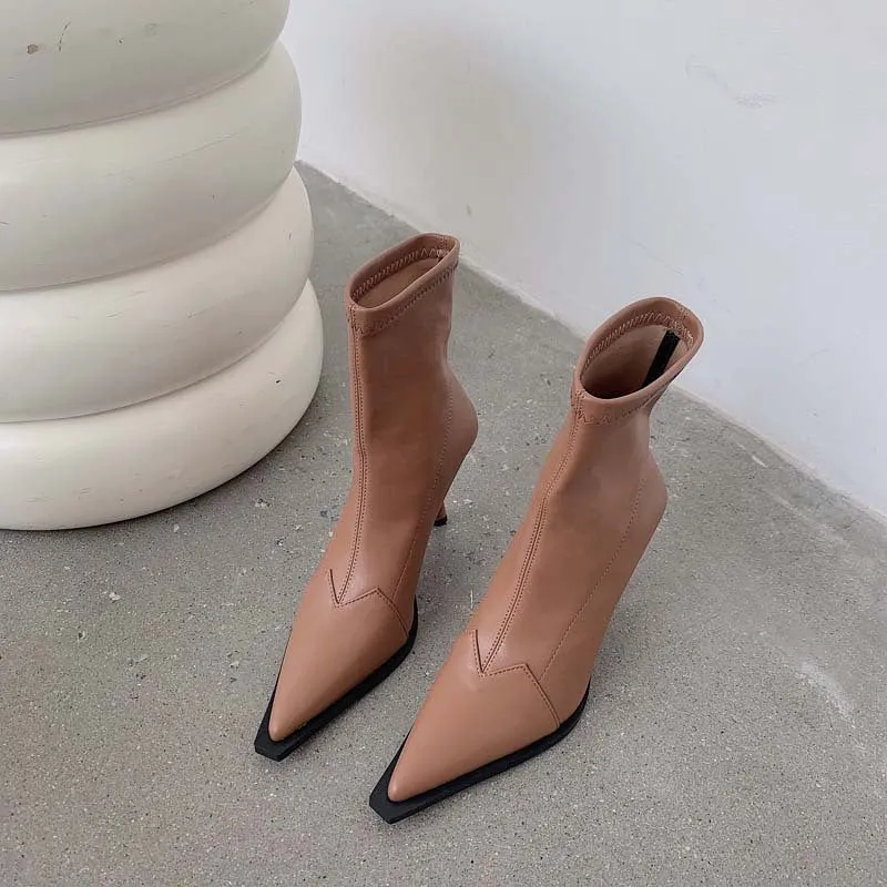 Pointed Toe High-heeled  Boots