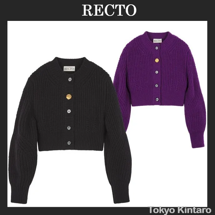 RECTO  |Wool Street Style Office Style Elegant Style Cardigans