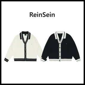 ReinSein  |Unisex Street Style Plain Logo Cardigans