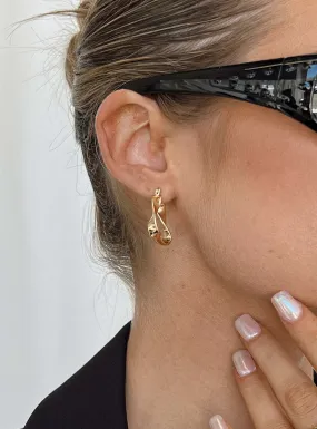 Ritchie Gold Plated Hoop Earrings