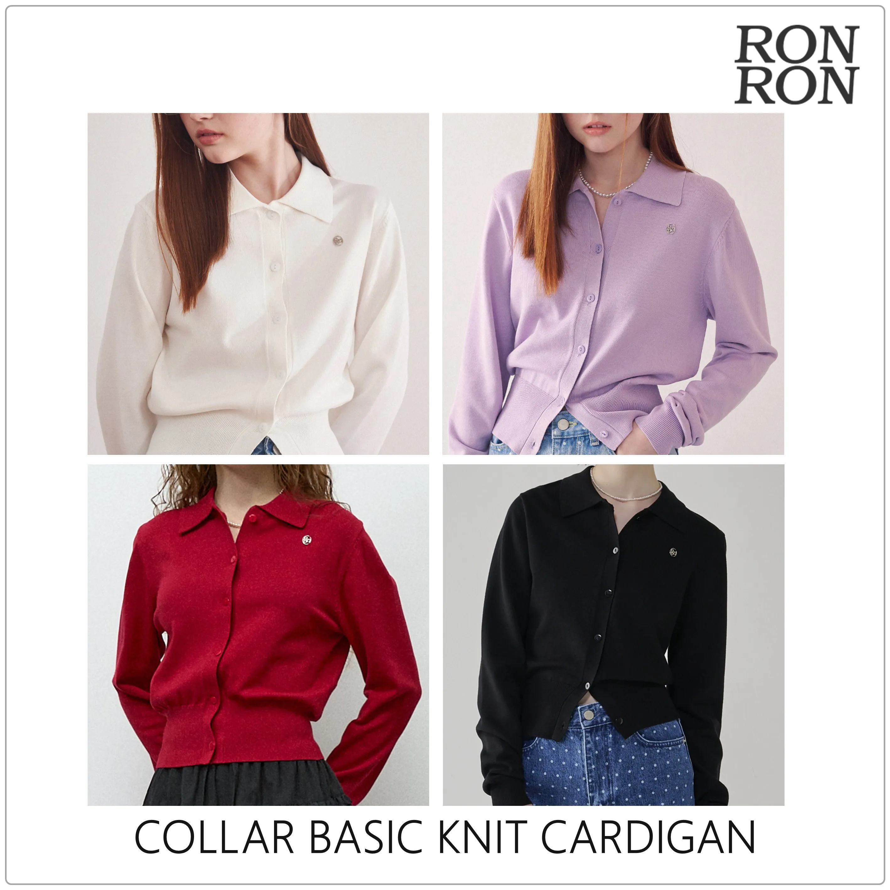 RONRON  |Plain Logo Cardigans