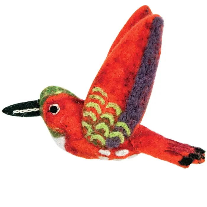 Rufous Hummingbird Felt Ornament