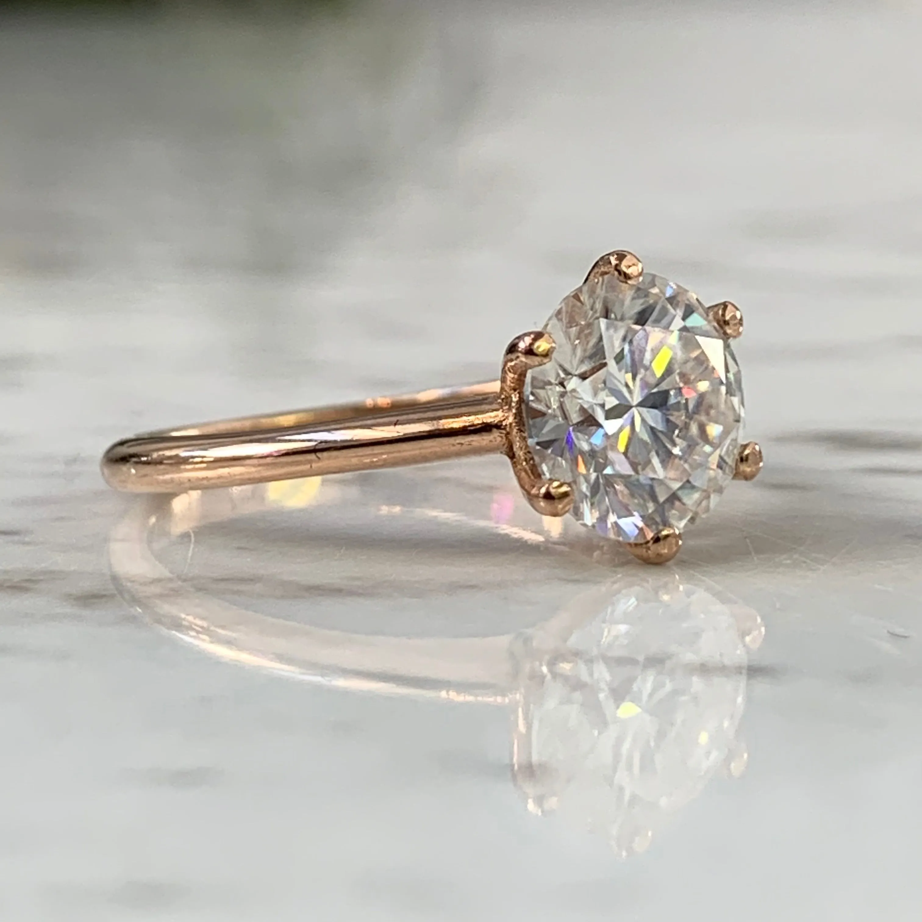 SALE - 9mm Moissanite Fugazi