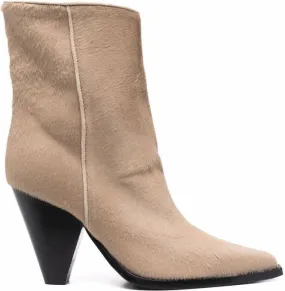 Scarosso Emily pointed heeled boots Neutrals