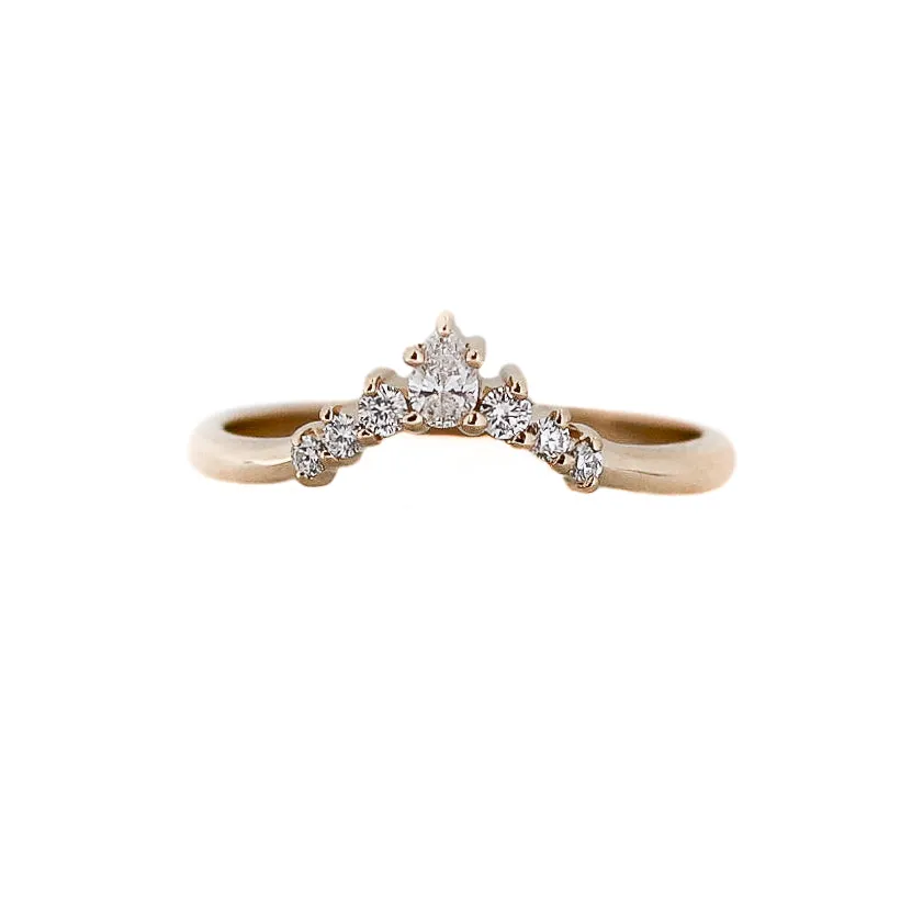 Serina Curved Diamond Crown Band