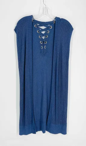 Size M ? Blue Shimmer Knit Cardigans Cardigan