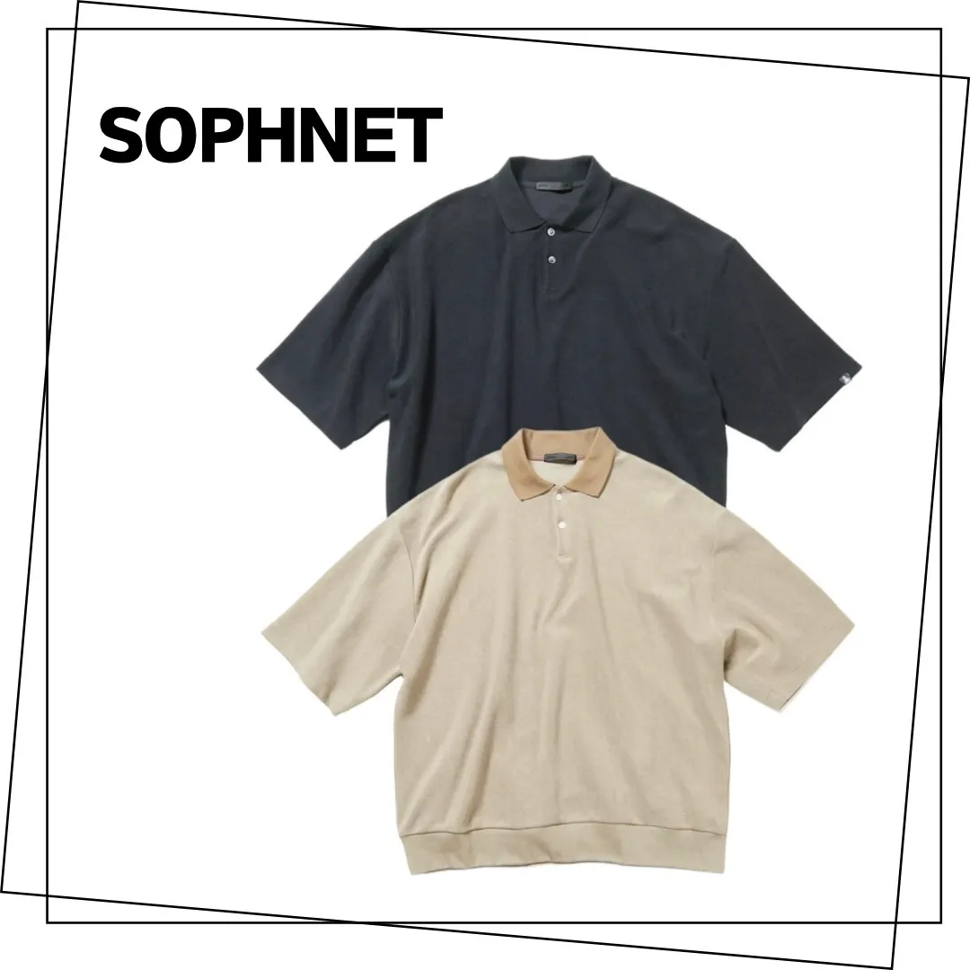 SOPHNET.  |Street Style Plain Short Sleeves Oversized Polos