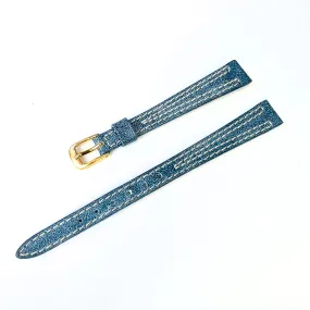 SPEIDEL 11/8mm Blue Leather Strap Band with Gold Tone Buckle