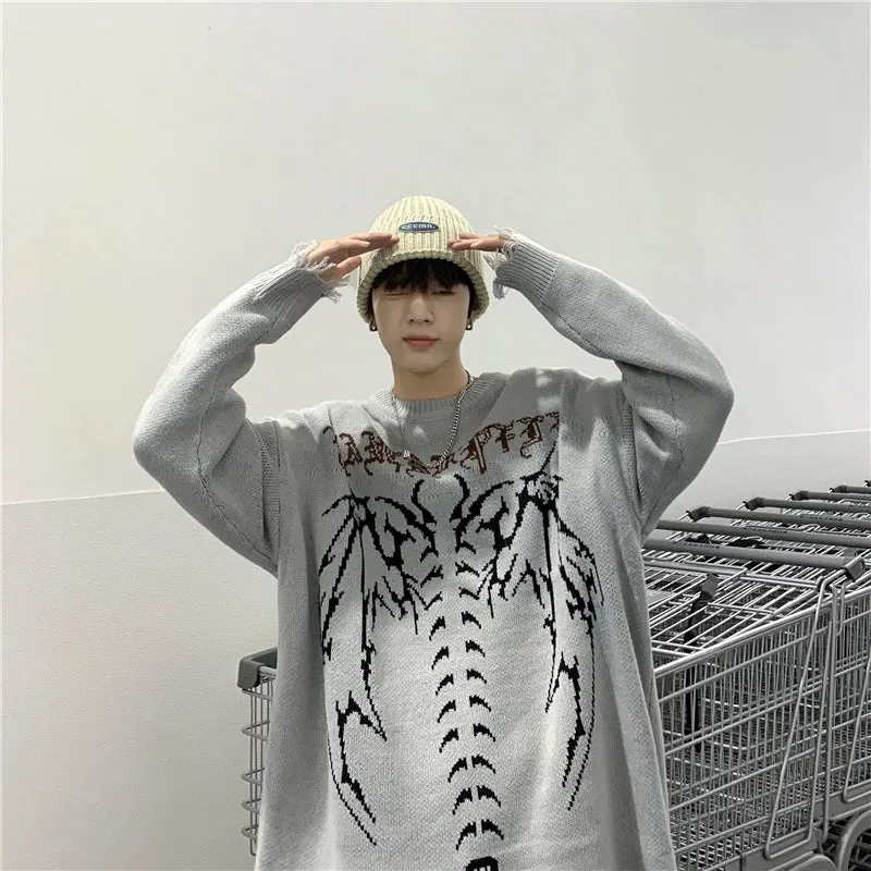 Stay Cozy and Fashionable with High Street Oversized Gothic Style Knitted Sweaters