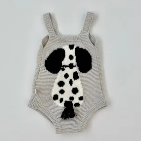 Stella McCartney Grey Cotton Dog Romper: 3 Months